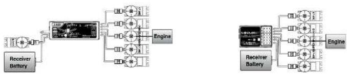 Hitec Flash 8 - Common Receiver Connection Diagrams - 2