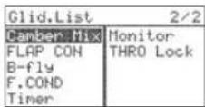 Hitec Flash 8 - Working with the Acro/Glid Model Function Menu - 4