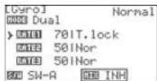 Hitec Flash 8 - To disable the Gyro: - 1