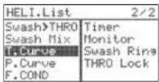 Hitec Flash 8 - To configure a throttle curve: - 1