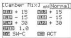 Hitec Flash 8 - To disable the camber mix: - 3