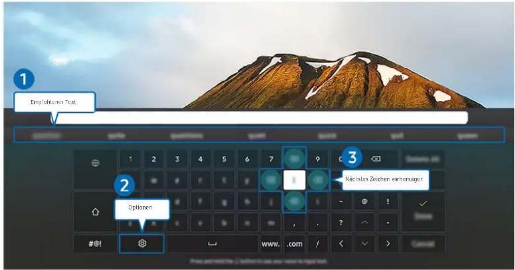 SAMSUNG UE65TU8000K - Eingeben von Text mit der virtuellen Bildschirmtastatur - 1