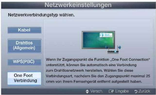 SAMSUNG LE22D450G1W - So konfigurieren Sie mit „One Foot Connection“ - 1