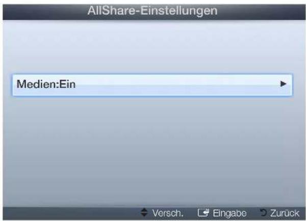 SAMSUNG LE22D450G1W - AllShare-Einstellungen - 1