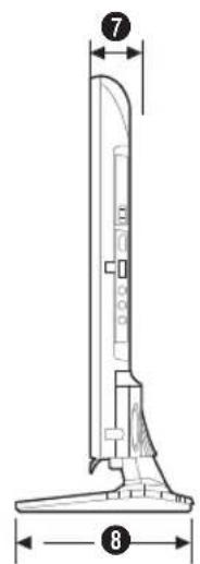 SAMSUNG HG32EC690DB - Abmessungen - 2