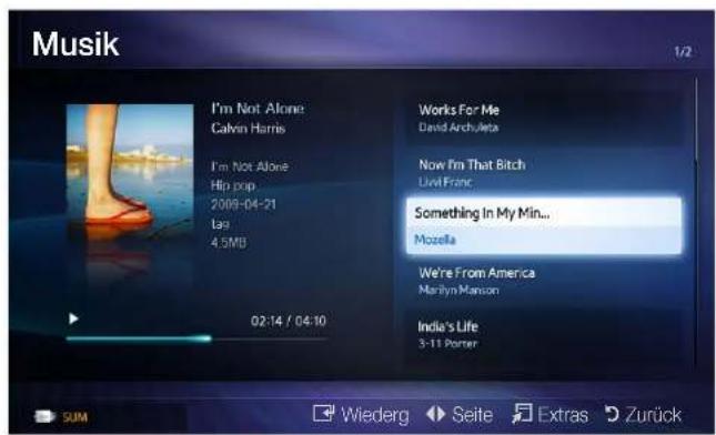 SAMSUNG LE37D550K1W - Wiedergeben von Musik - 1