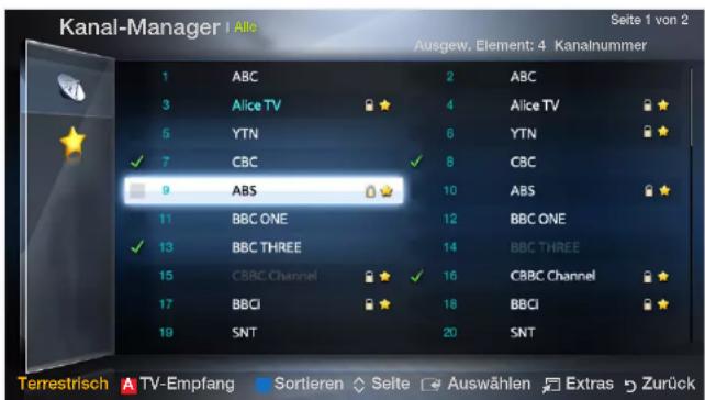 SAMSUNG LE40D503F7W - Kanal-Manager - 1