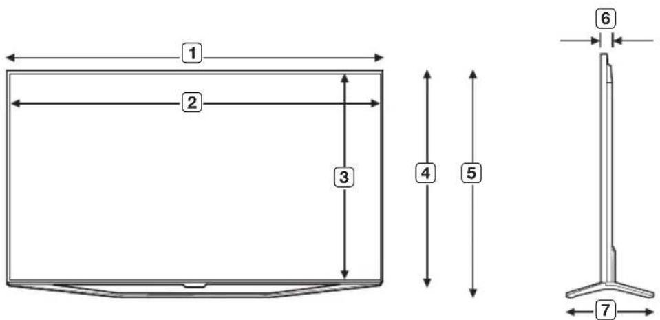 SAMSUNG HG40EC890XB - Abmessungen - 1
