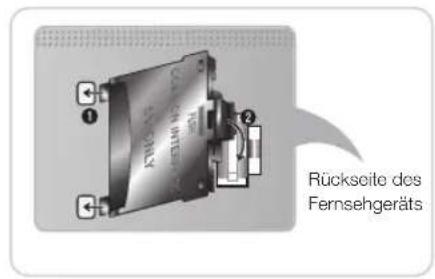 SAMSUNG HG40EC890XB - Befestigen des CI-Kartenadapters - 1