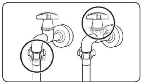 SAMSUNG WD70TA049BE - Raccordement à un robinet d'eau fileté - 3