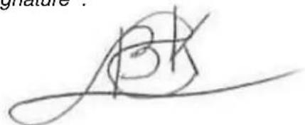 Signature:
