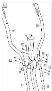 Technical diagram with labeled components and directional arrows, likely from an engineering or mechanical drawing.