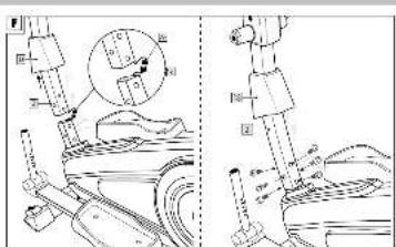 Technical diagram showing mechanical assembly with labeled parts and a magnified inset view of a component detail.