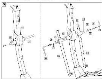 Technical diagram showing mechanical assembly with labeled components and directional arrows