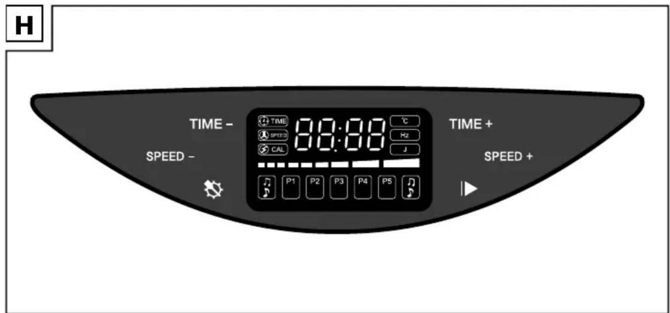 H TIME - SPEED - TIME + SPEED + TIME - 88:88 °C H2 J P1 P2 P3 P4 P5 SPEED +