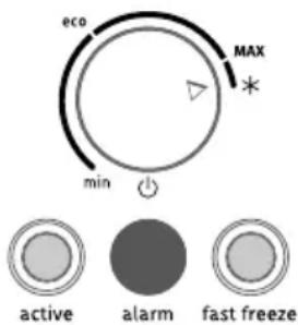 eco MAX * min active alarm fast freeze