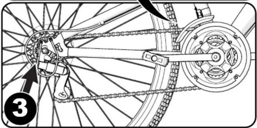 Huffy 24" Nighthawk Boys Mountain Bike - Put the "low" adjusting screw in the correct position as follows: - 3