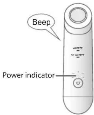 Beep WHEEZE NO WHEEZE Power indicator