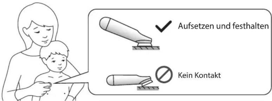 Aufsetzen und festhalten Kein Kontakt