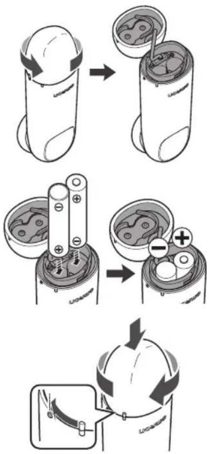 OMRON WheezeScan - Abra la tapa de las pilas. - 1