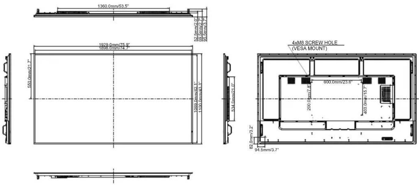 IIYAMA Prolite LH6542UHS - SPECIFICATIONS : ProLite LH8642UHS-B3 - 5