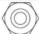 STIGA Baja Table Tennis Table T8562 - 10-24 Locknut (4 pieces) - 1