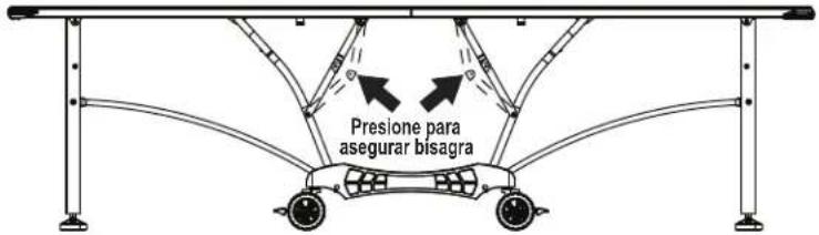 Presione para asegurar bisagra