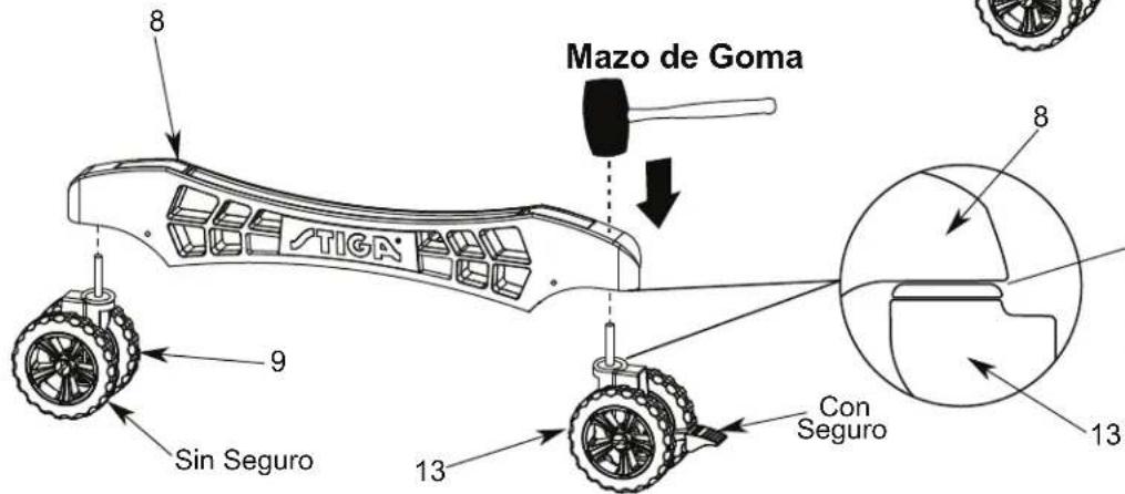 Mazo de Goma 8 STIGA 9 Sin Seguro 13 Con Seguro 8 13