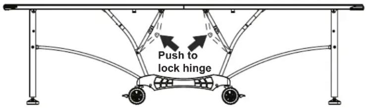 Push to lock hinge