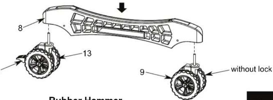 8 13 9 without lock Rubber Hammer