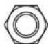 STIGA Baja Table Tennis Table T8562 - 10-24 Locknut (4 pieces) - 2