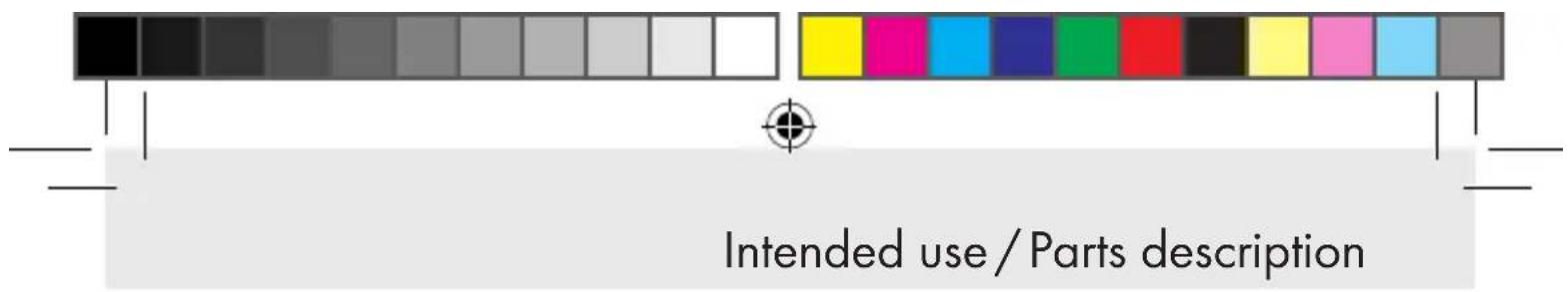Intended use / Parts description