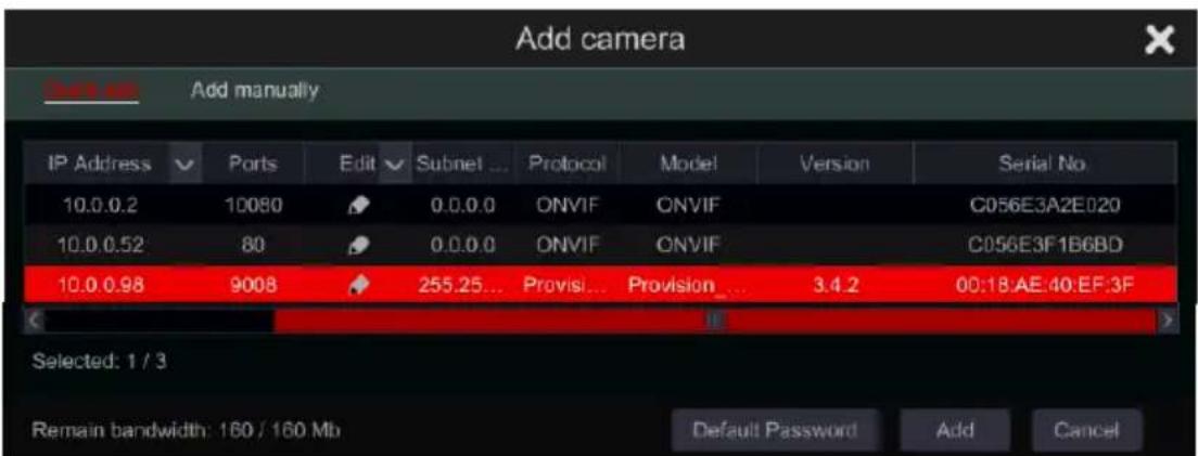Provision-ISR SH-16200A5-5L(MM) - Add Camera (Applicable only for NVRs and Hybrid DVR models) - 2