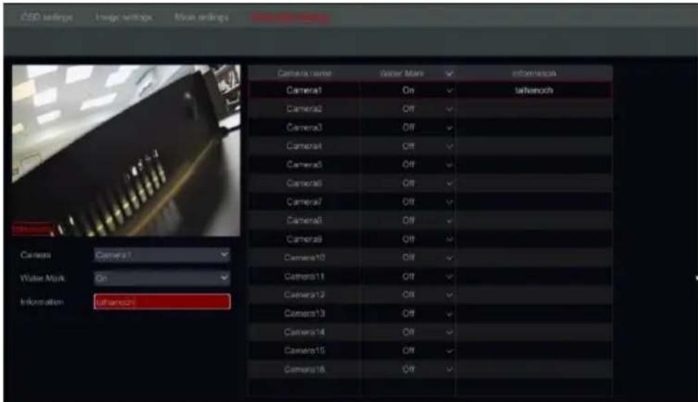 Provision-ISR SH-16200A5-5L(MM) - Water Mark Settings (Applicable for DVRs only) - 1