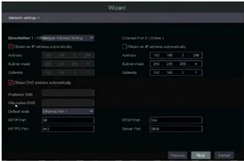 Provision-ISR SH-16200A5-5L(MM) - Network setting – PoE NVRs: - 2