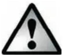 Warning symbol image with exclamation mark inside triangle