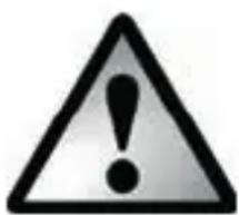Warning symbol image with exclamation mark inside triangle