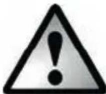 Warning symbol image with exclamation mark inside triangle