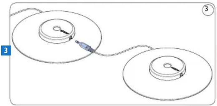 PHILIPS DVT2805 - Vergaderopnames: sluit de 4.1.1 vergadermicrofoons aan - 2