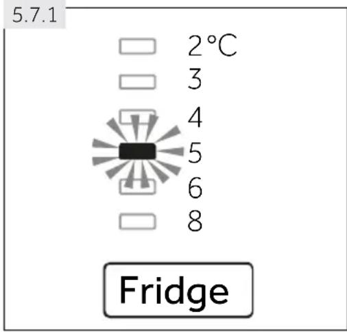 5.7.1 2°C 3 4 5 6 8 Fridge