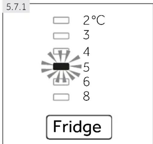 5.7.1 2°C 3 4 5 6 8 Fridge