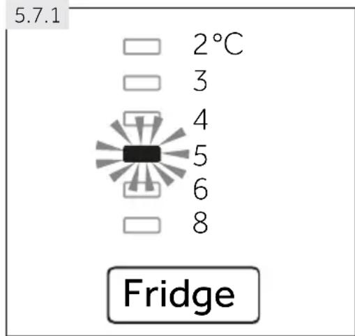 5.7.1 2°C 3 4 5 6 8 Fridge