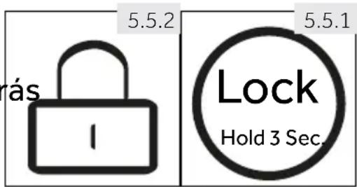 rás 5.5.2 Lock Hold 3 Sec. 5.5.1