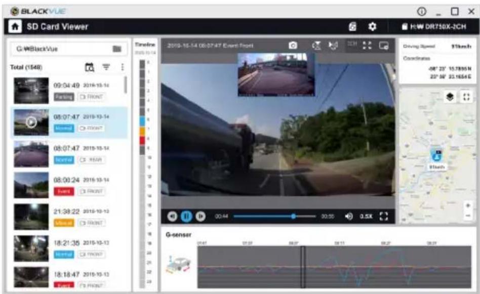 BlackVue DR900X-1CH - ☐ Videobestanden afspelen op uw computer (Windows/macOS) - 4