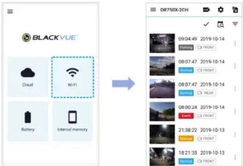 BlackVue DR900X-1CH - ☐ Videobestanden afspelen op uw smartphone (Android/iOS) - 2