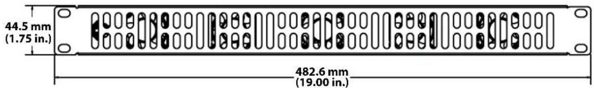 44.5 mm (1.75 in.) 482.6 mm (19.00 in.)
