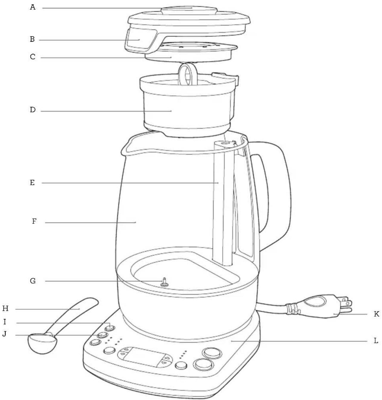 BREVILLE the Tea Maker BTM800XL - Componentes - 1