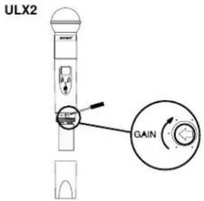 SHURE ULX1 - Transmitter Gain - 2