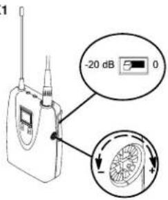 SHURE ULX1 - Transmitter Gain - 1