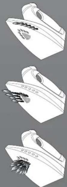 HOOVER IronSpeed SRD4108021 - Punkt 3.3 - Auswahl der richtigen Temperatur der Bügelsohle und der Dampfmenge - 2
